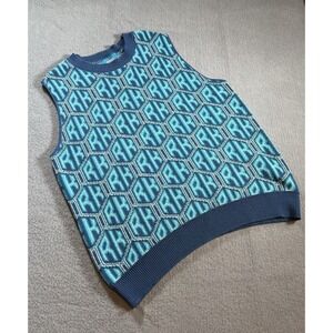 Ryan‎ Knew Rare Logo Print Sweater Vest XL Streetwear Skate Rap Pop